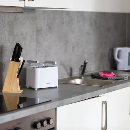 Apartmán Best Stay Stadtquartiert Huenfeld - Kueche, Schlafsofa, Terrasse Wlan Smart Tv